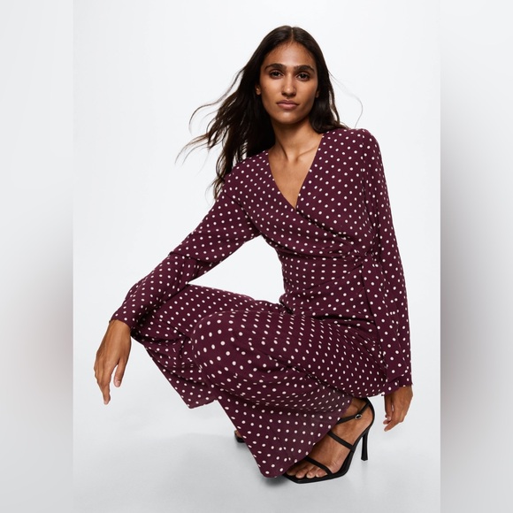 MNG Mango Polka Dot Jumpsuit - Picture 3 of 7